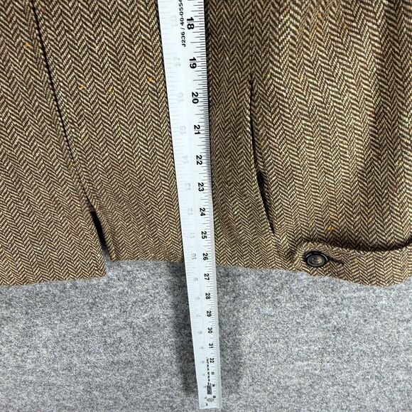 Joan Leslie Jacket Women 16 Brown Full Zip Collared Long Sleeve Wool Casual - Picture 6 of 7